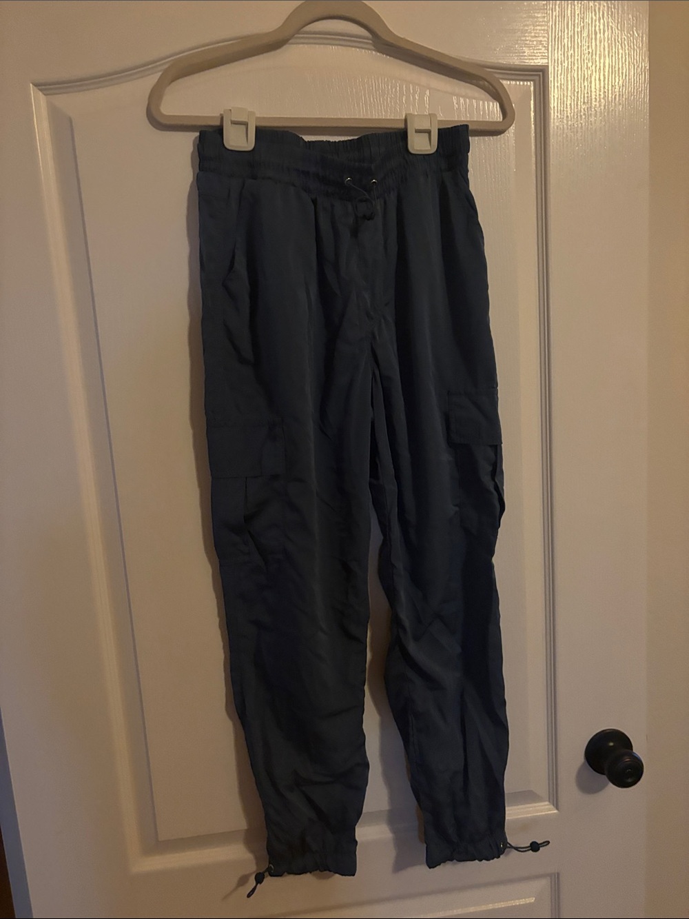 Womens Casual Cargo Jogger Pants - Navy
